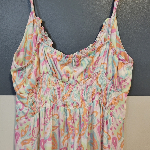 NWT Shore Brand "Sicily" Dress Pastel Paisley Women's Size Large Made in USA - Picture 5 of 14